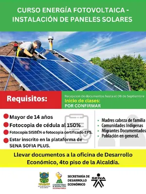 Curso energía fotovoltaica - instalación de paneles solares