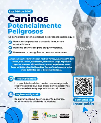 Registre ya mismo su ejemplar canino de manejo especial