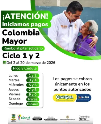 &iexcl;Atenci&oacute;n beneficiarios de Colombia Mayor! 